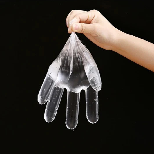 100/200pcs Disposable Gloves Boxed Extraction Kitchen Food Grade PE Hygiene Environmental Protection Catering Household Use