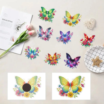8pcs/Set Diamond Painting Magnets for Refrigerator Diamond Art Fridge Magnets for Adults Diamond Art Refrigerator Magnets Kits