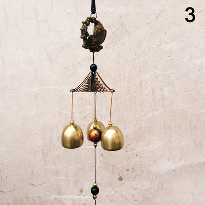 1Pc Antique Wind Chime Copper Yard Garden Outdoor Living Decoration Metal Wind Chimes Outdoor Chinese Oriental Lucky Metal Decor