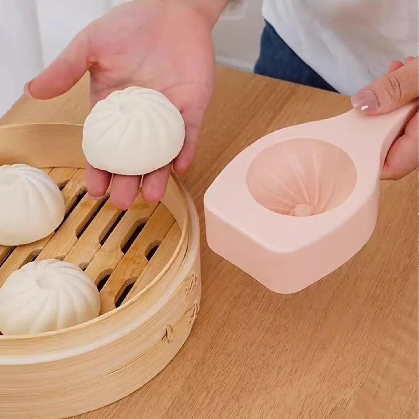 Chinese Baozi Molds Handmade Pastry Bun Making Mould Handheld Chinese Style Baozi Maker Steamed Stuffed Bun Tool