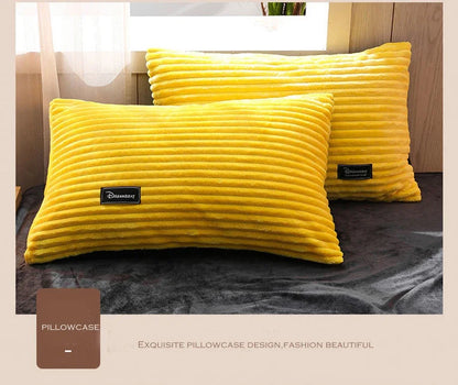 Soft Warm Plush Duvet Cover Winter 220x240 Velvet Fleece Couple Quilt Cover Double Bed Luxury Bedding Set Queen King Size