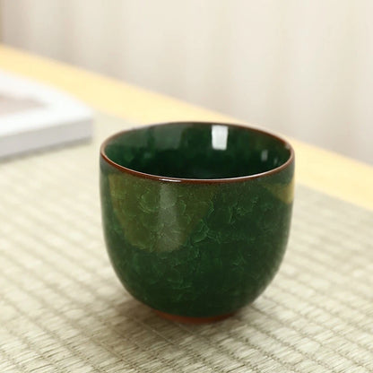 Ice Cracking Style Ceramic Tea Cup,Pottery Espresso Coffee Cups,Porcelain Kung Fu Teacup,Ceramics Sake Mug,Tea Bowl,Wholesale